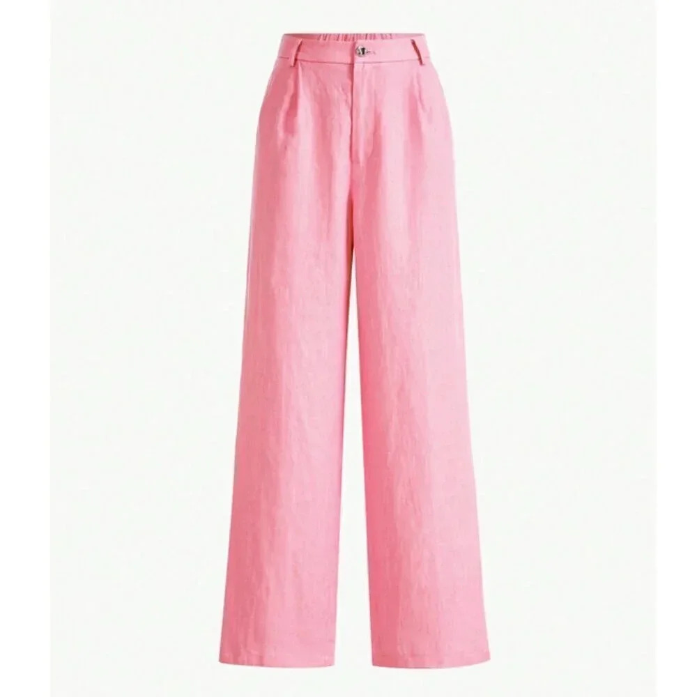 PREMIUM SOLID FOLD PLEATED STRAIGHT LEG SUIT PANTS - Picture 12 of 12
